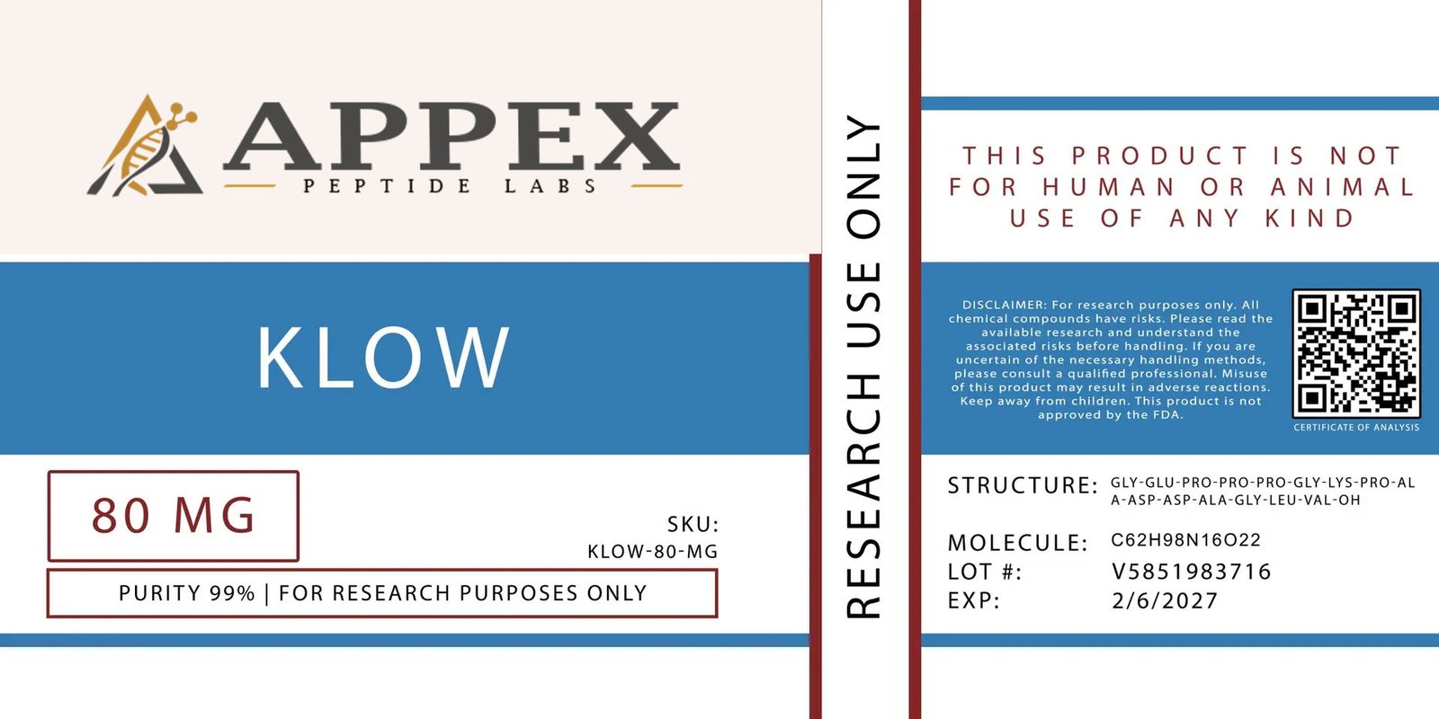 High-purity-KLOW-peptide-blend